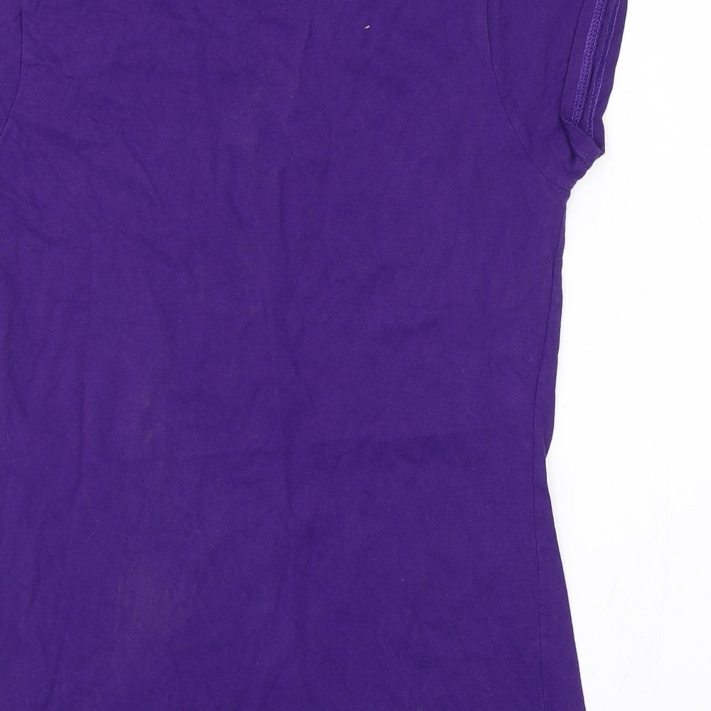 Gildan Womens Purple Basic T-Shirt Size M - Christmas