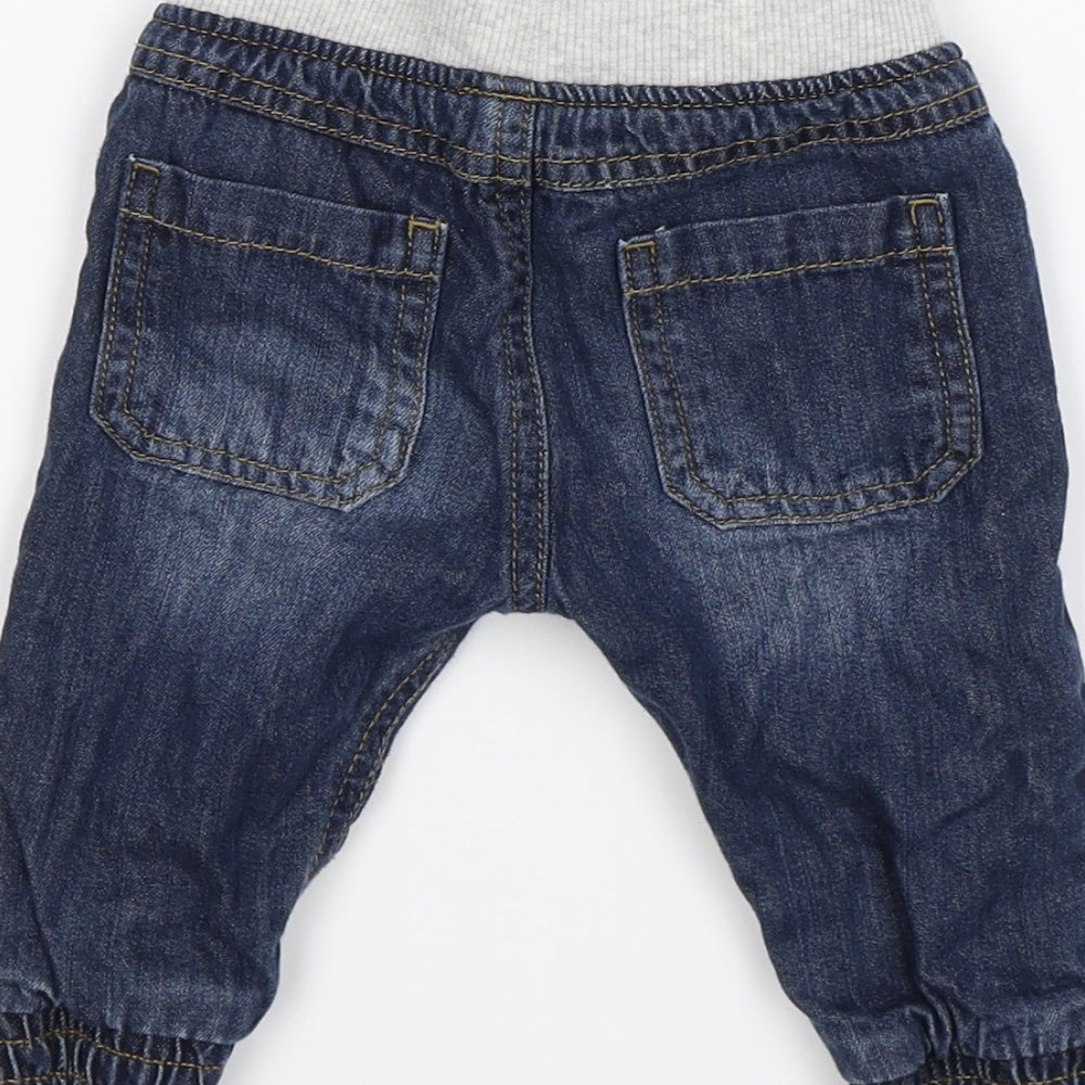 M&S Baby Blue Jogger Trousers Size 3-6 Months