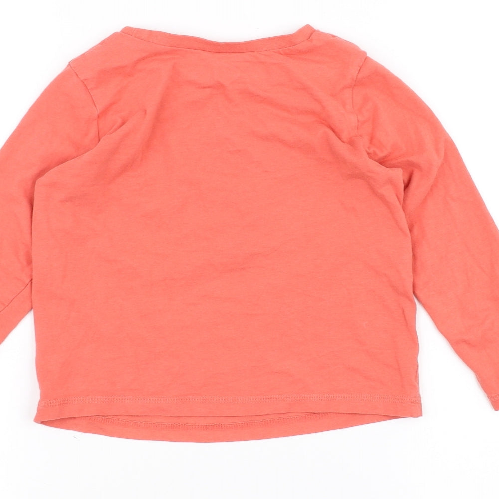 George Girls Orange Basic T-Shirt Size 5-6 Years
