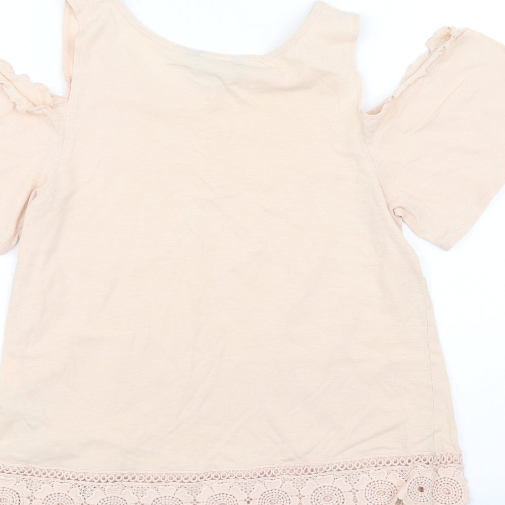 New Look Womens Pink Basic T-Shirt Size 8