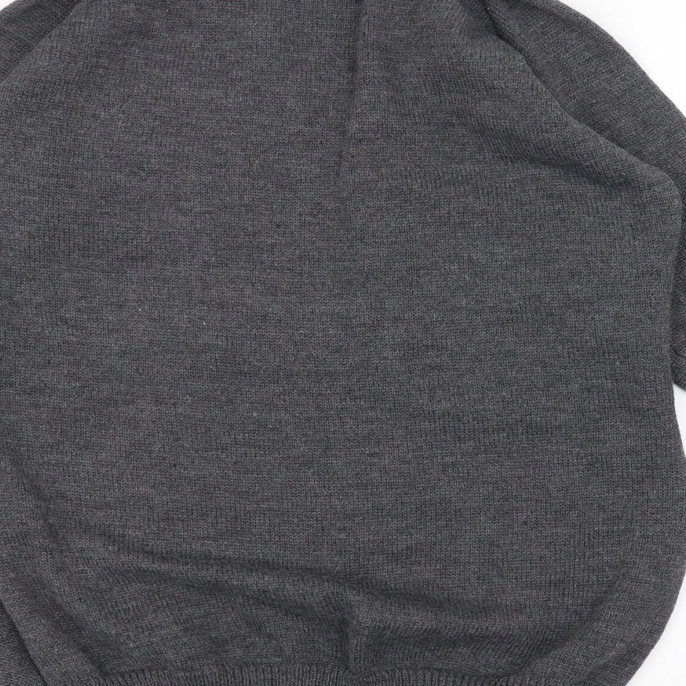 SheIn Womens Grey Knit Pullover Jumper Size S