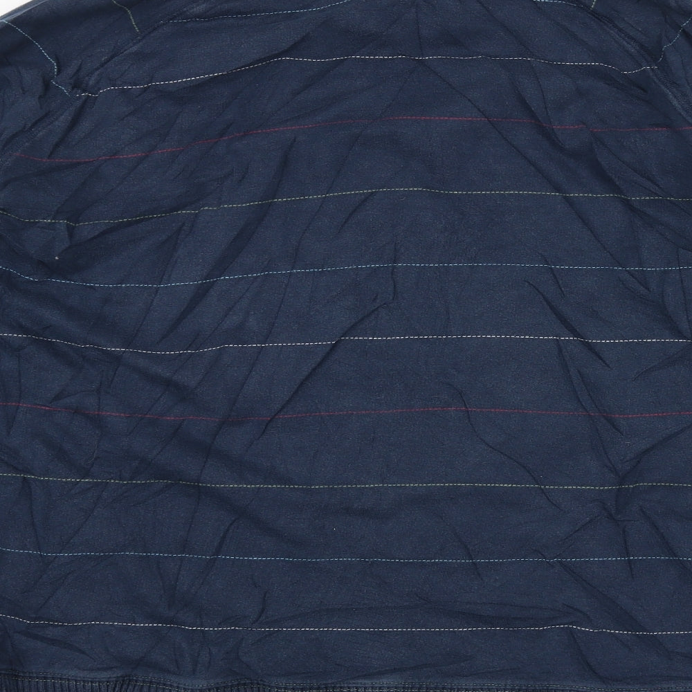 NEXT Mens Blue Striped Pullover Jumper Size L