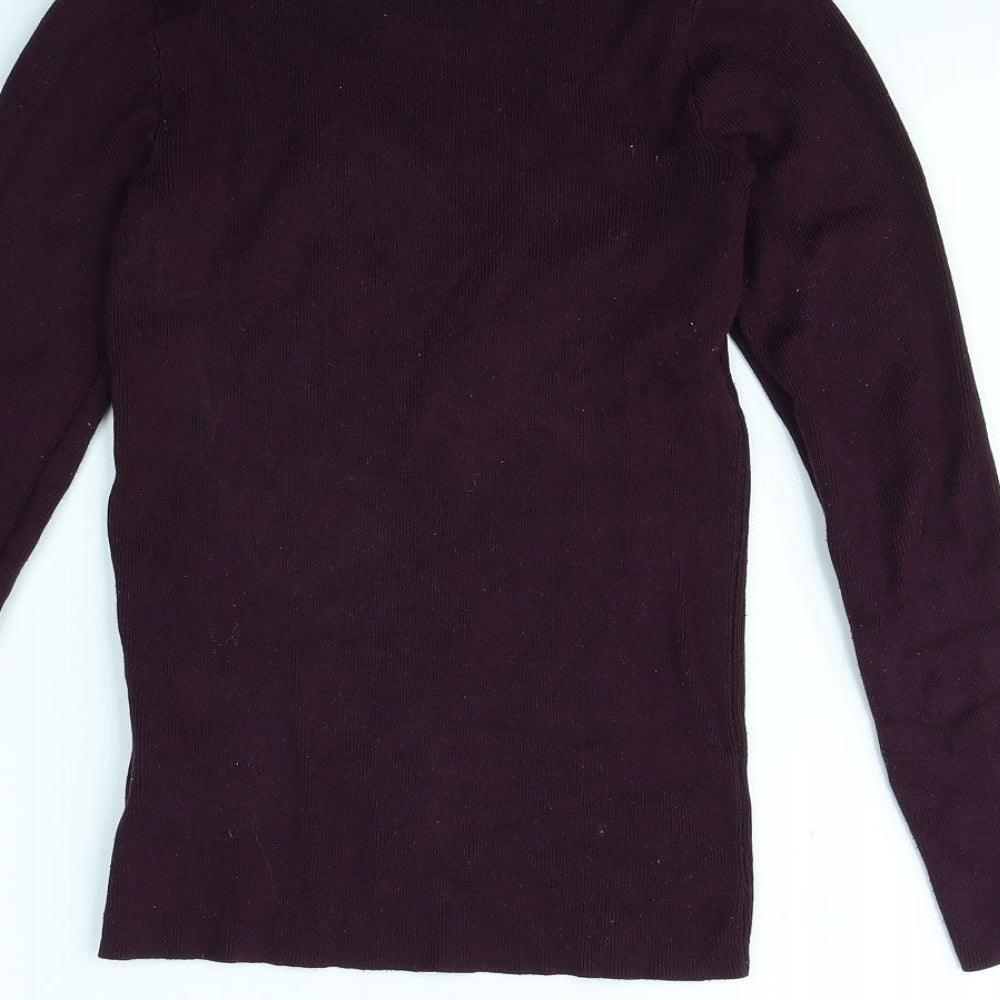 Red Herring Womens Purple Pullover Jumper Size 8