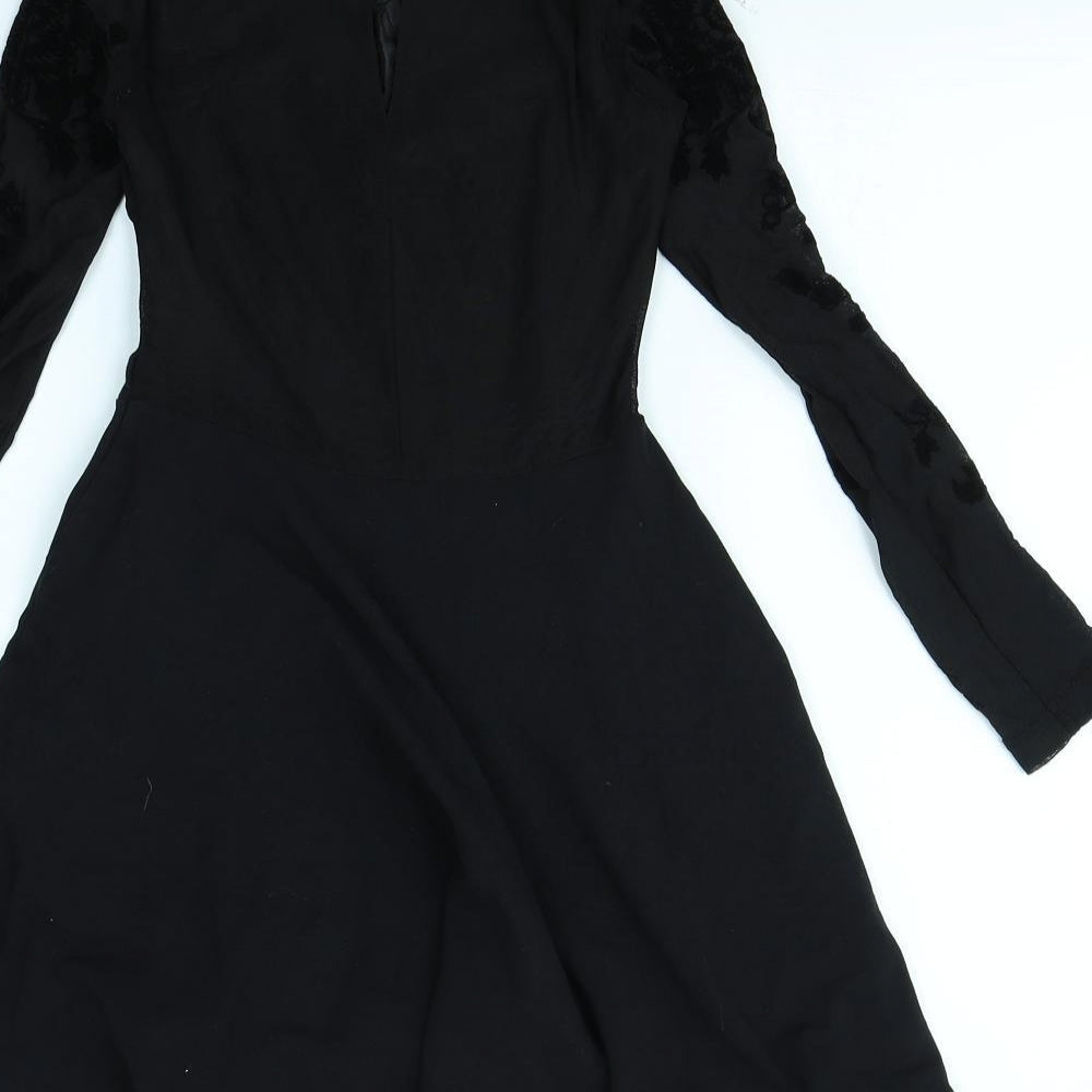 Motel Womens Black Fit & Flare Size S