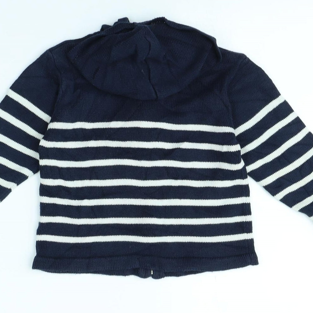 Hublot Girls Black Striped Jacket Size 3 Years