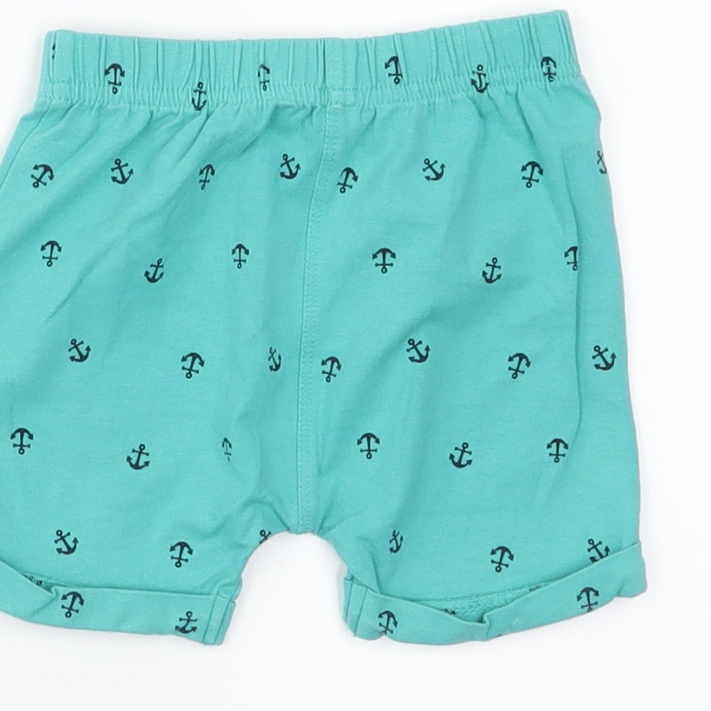 Preworn Boys Green Cropped Trousers Size 3-6 Months