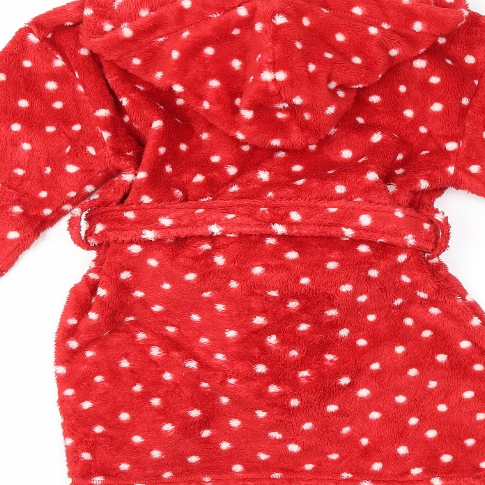 NEXT Girls Red Polka Dot Capri Robe Size 2-3 Years