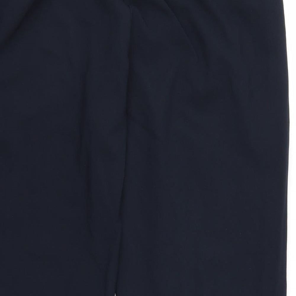 BHS Womens Blue Trousers Size 14 L25 in