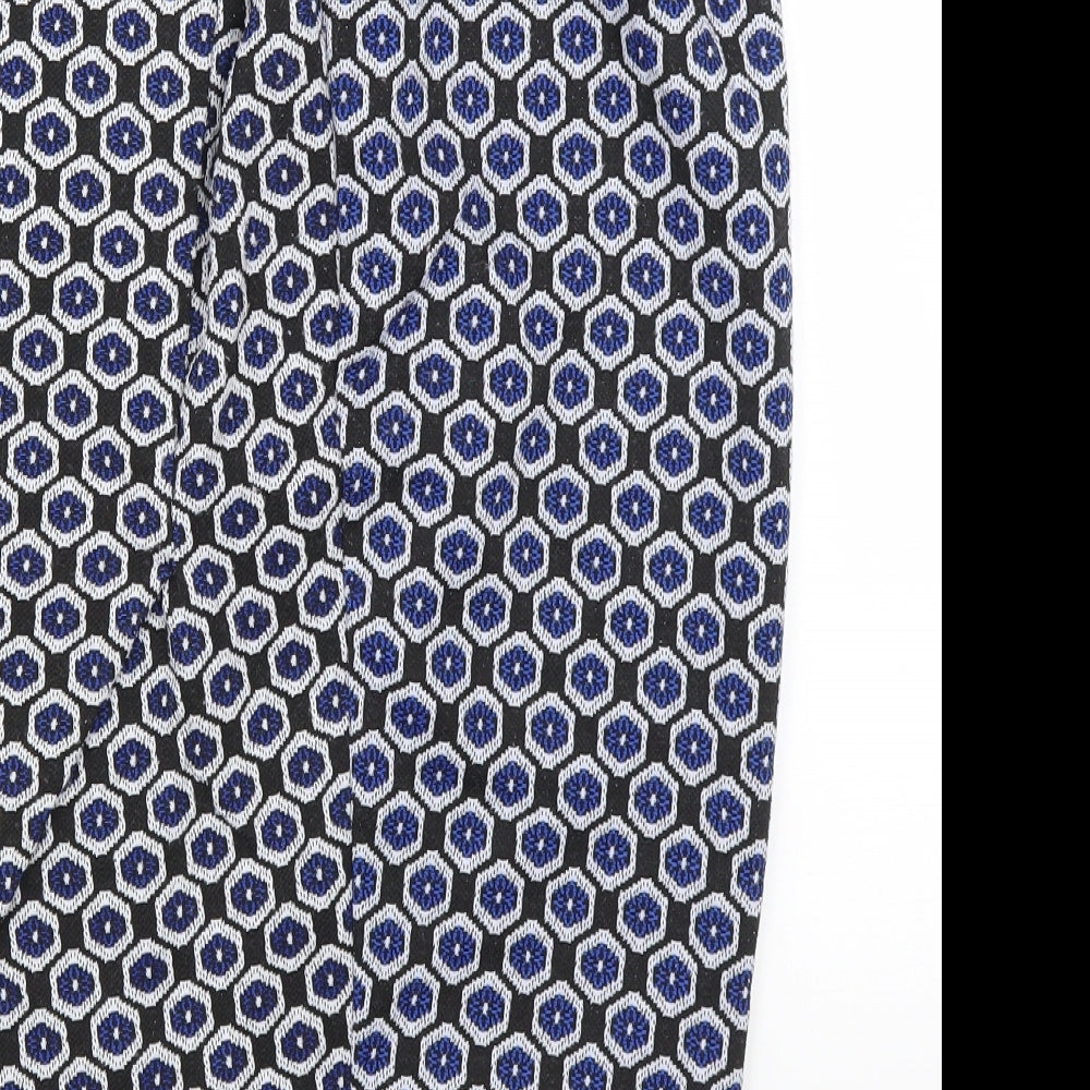 Marks and Spencer Womens Black Geometric Straight & Pencil Skirt Size 12