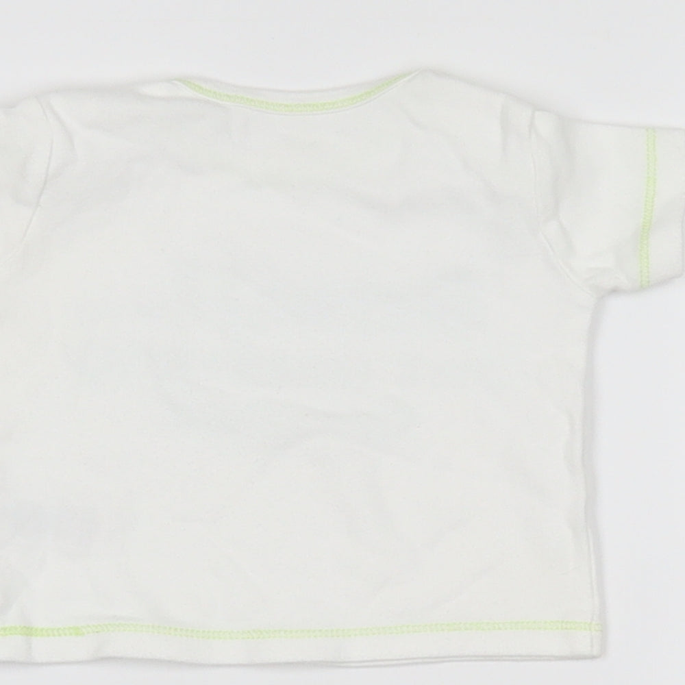 Preworn Baby White Basic T-Shirt Size 3-6 Months