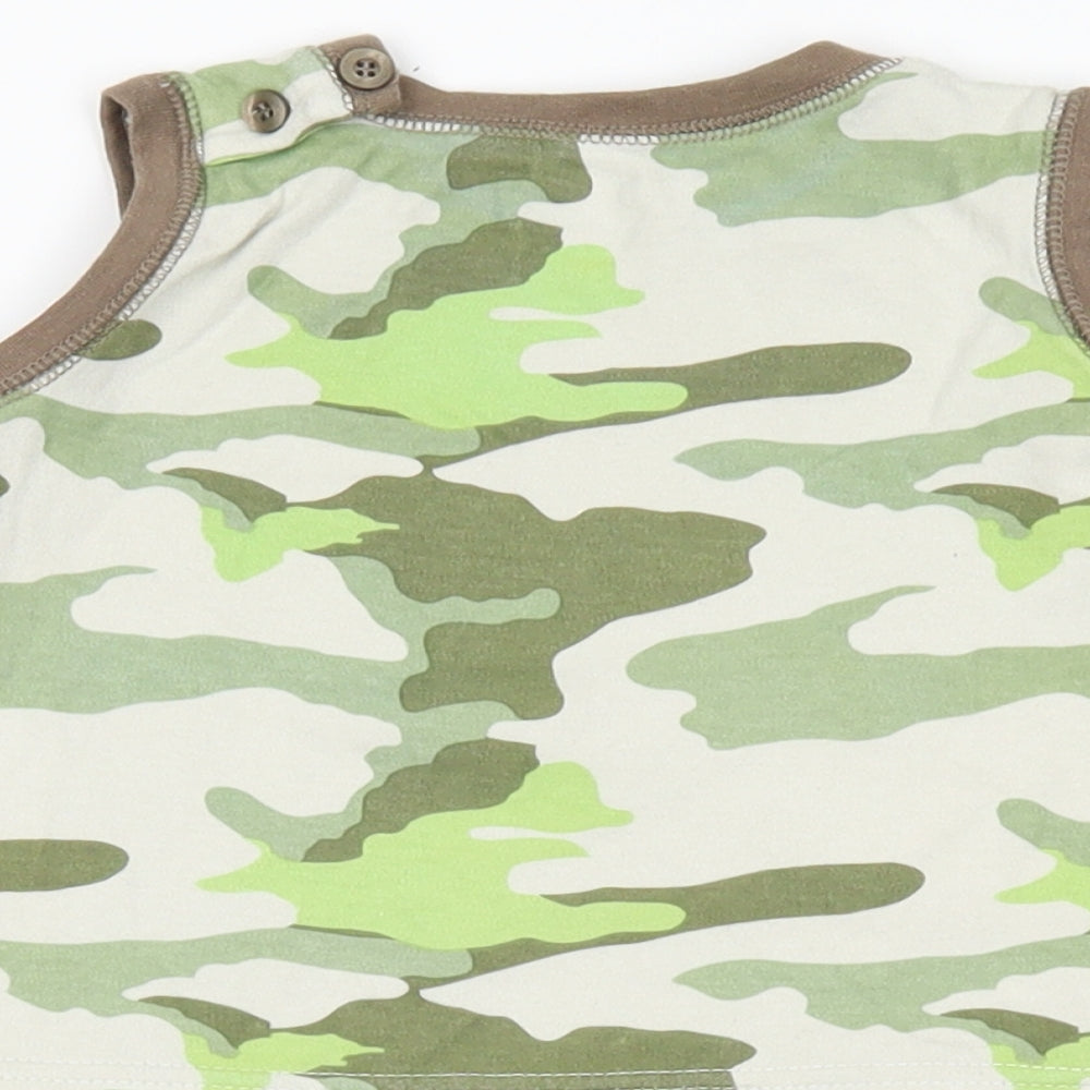 Tesco Baby Multicoloured Camouflage Basic Tank Size 9-12 Months - Little Action Man