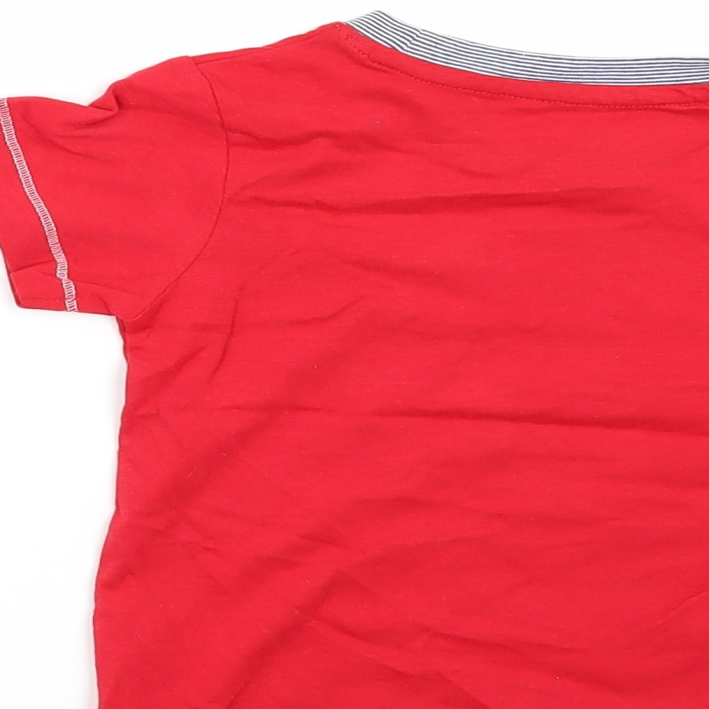 Matalan Boys Red Basic T-Shirt Size 18-24 Months