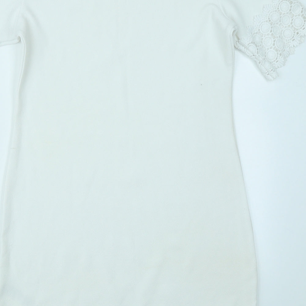 New Look Womens White A-Line Size 10