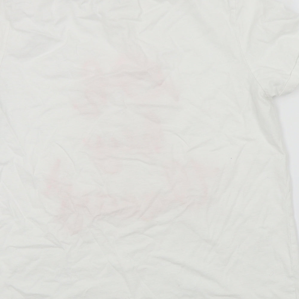 FALMER Womens White Colourblock Basic T-Shirt Size 14