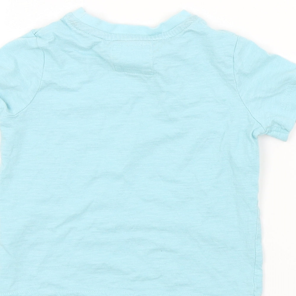 TU Baby Black Colourblock Basic T-Shirt Size 6-9 Months