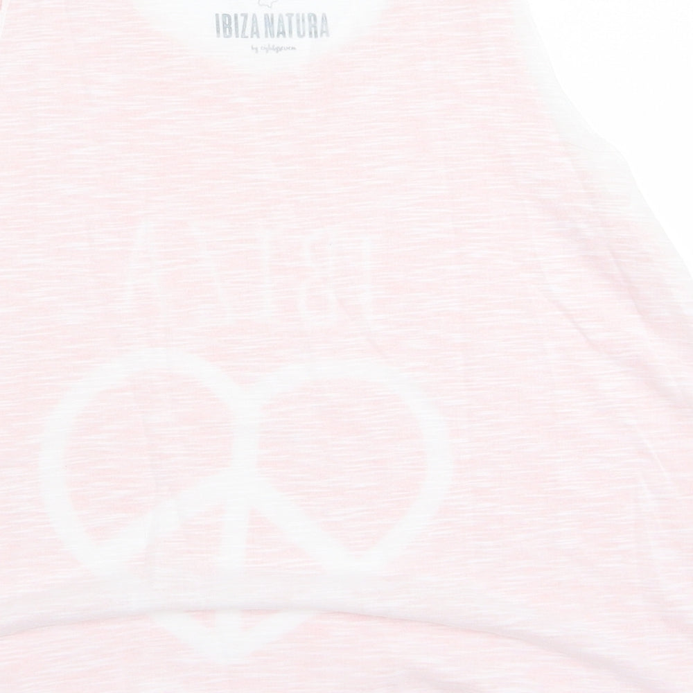 eightyseven ibiza Womens Pink Basic Tank Size M