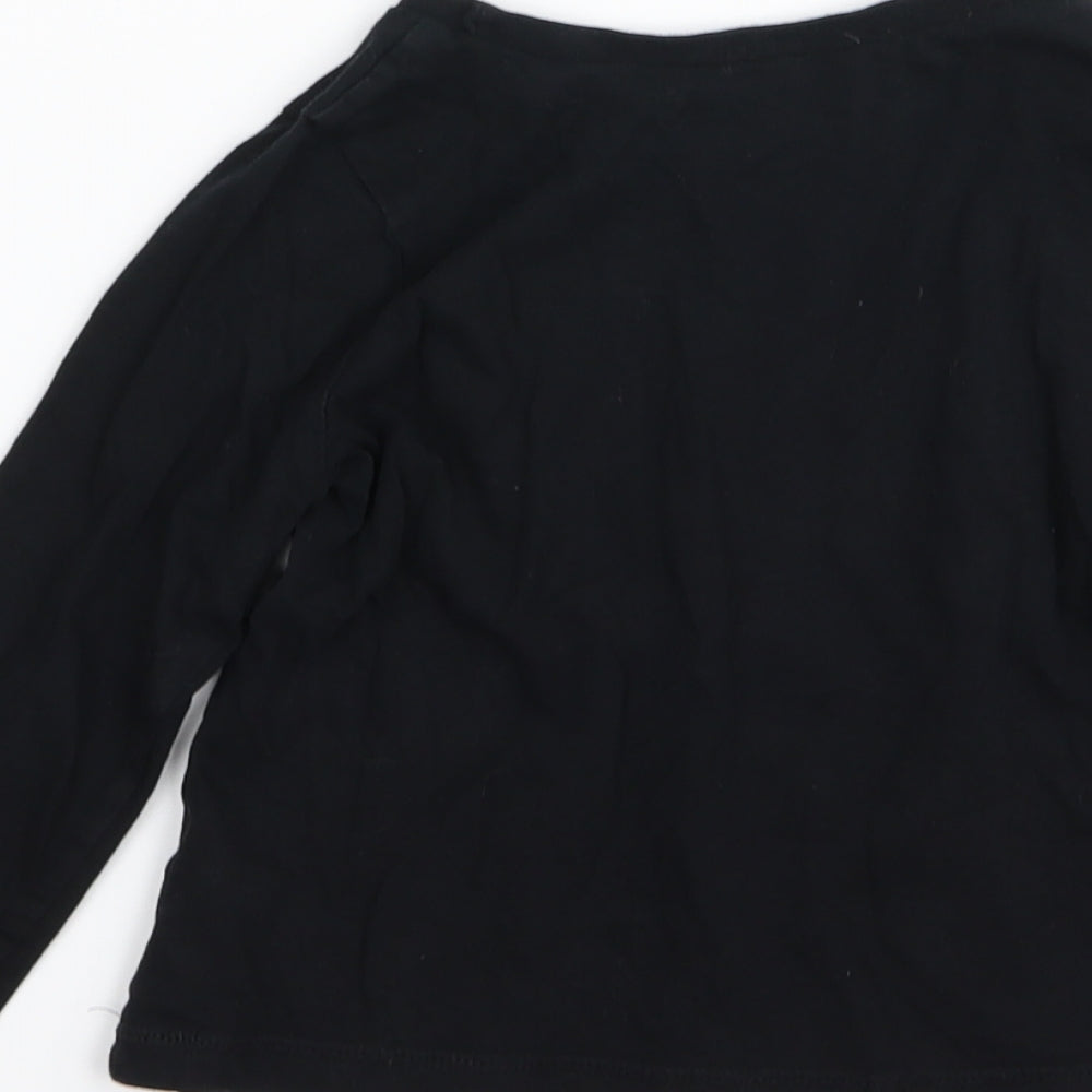 Asda George Boys Black Basic T-Shirt Size 2-3 Years