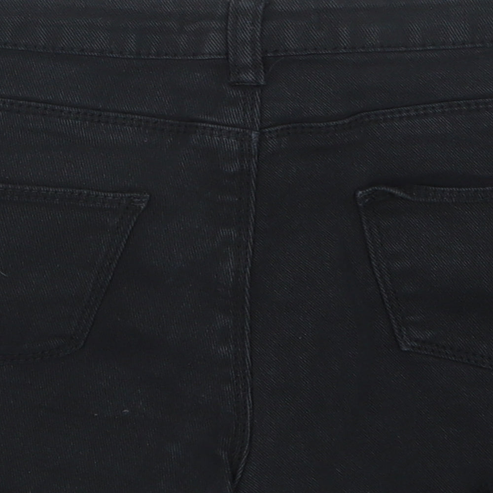 FOREVER 21 Womens Black Denim Hot Pants Shorts Size 29 in