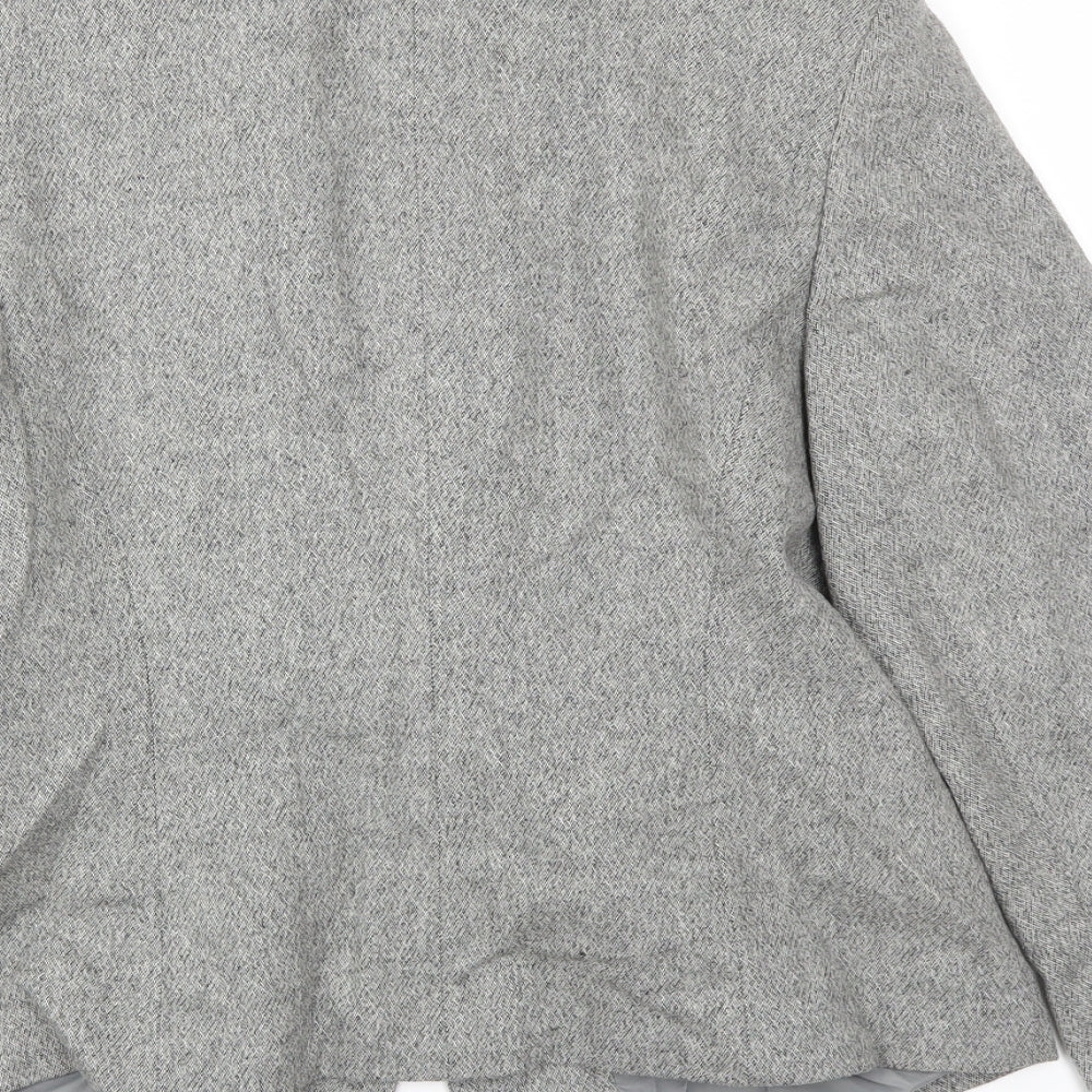 EQUATION Womens Grey Jacket Blazer Size 12