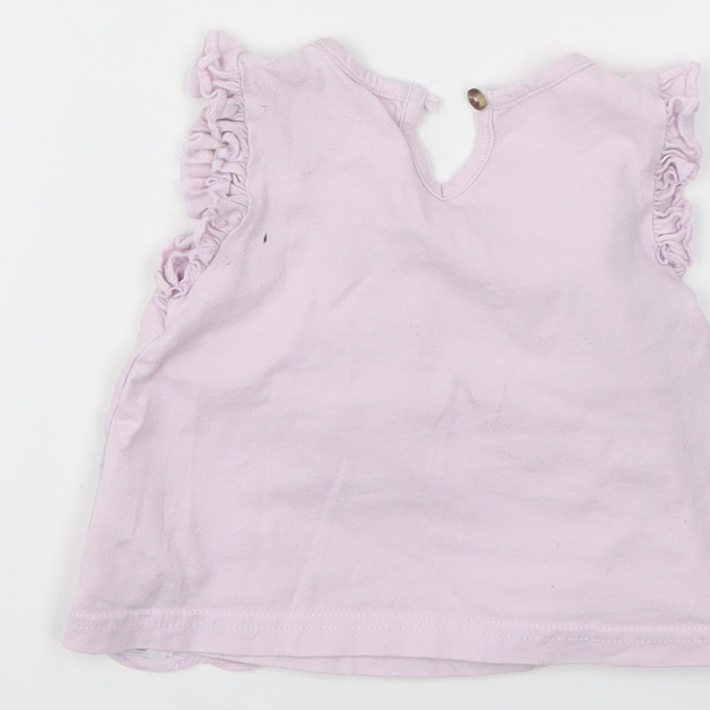Primark Girls Purple Basic T-Shirt Size 3-6 Months