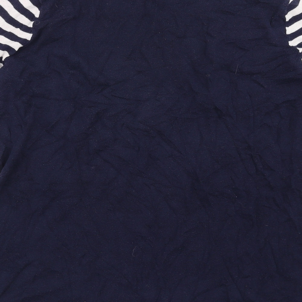 Mango Womens Blue Striped Pullover Jumper Size S