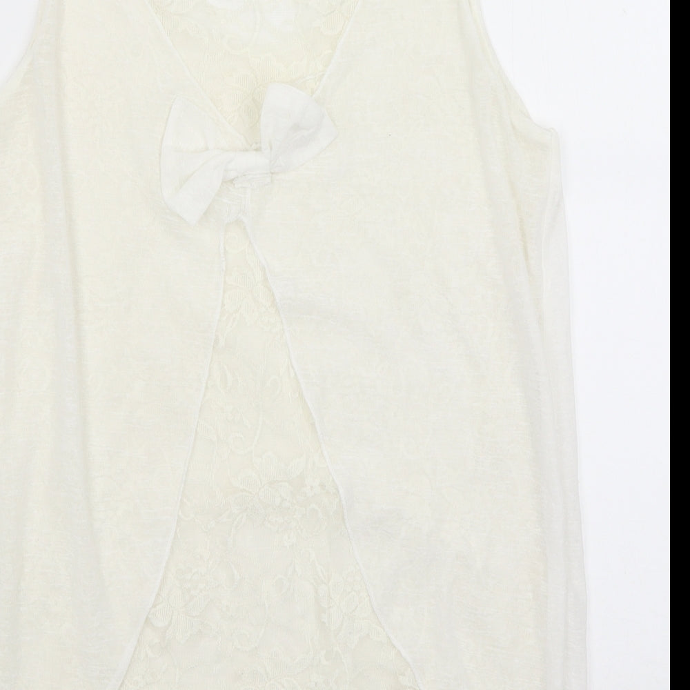 Quiz Womens White Basic Tank Size M