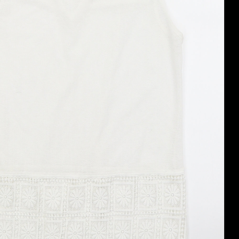 NEXT Womens White Basic Tank Size 8