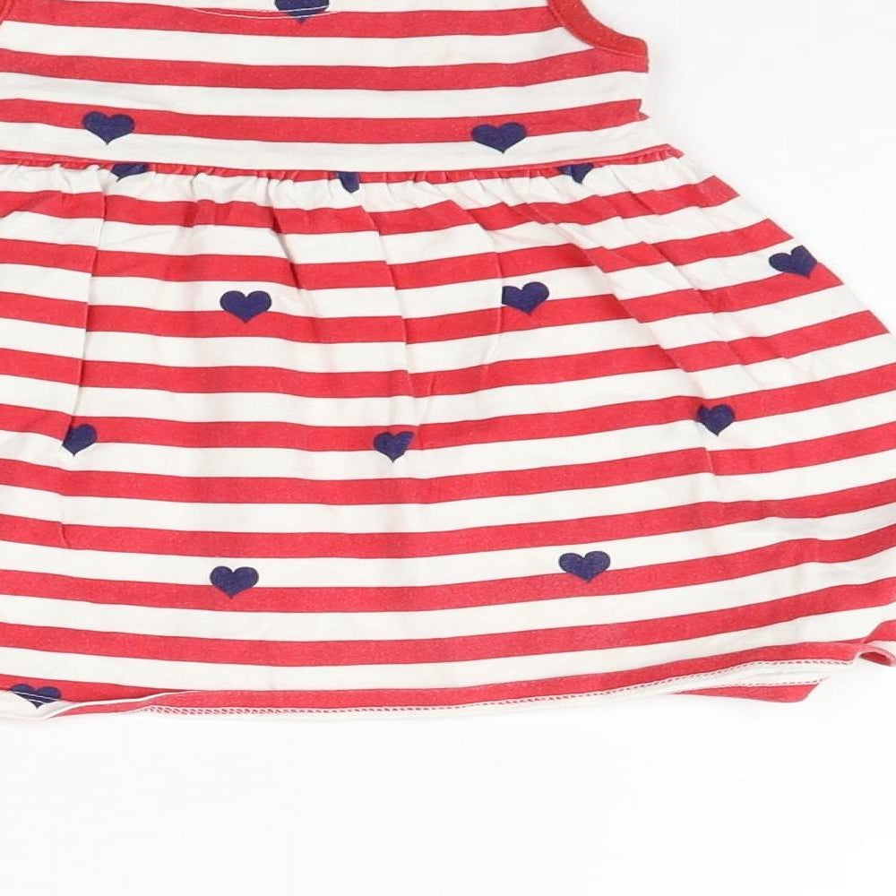 George Girls Purple Striped Fit & Flare Size 12-18 Months