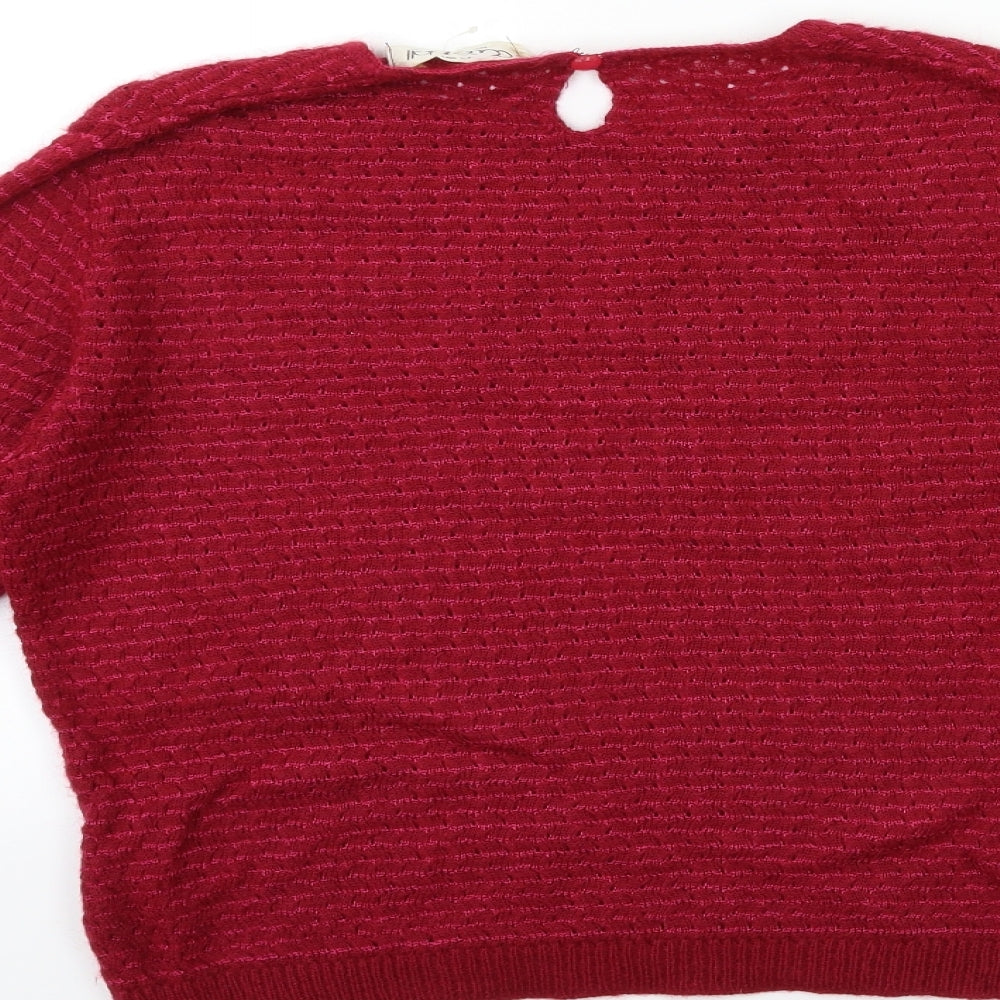 COTE DOLL Womens Red Knit Pullover Jumper Size M
