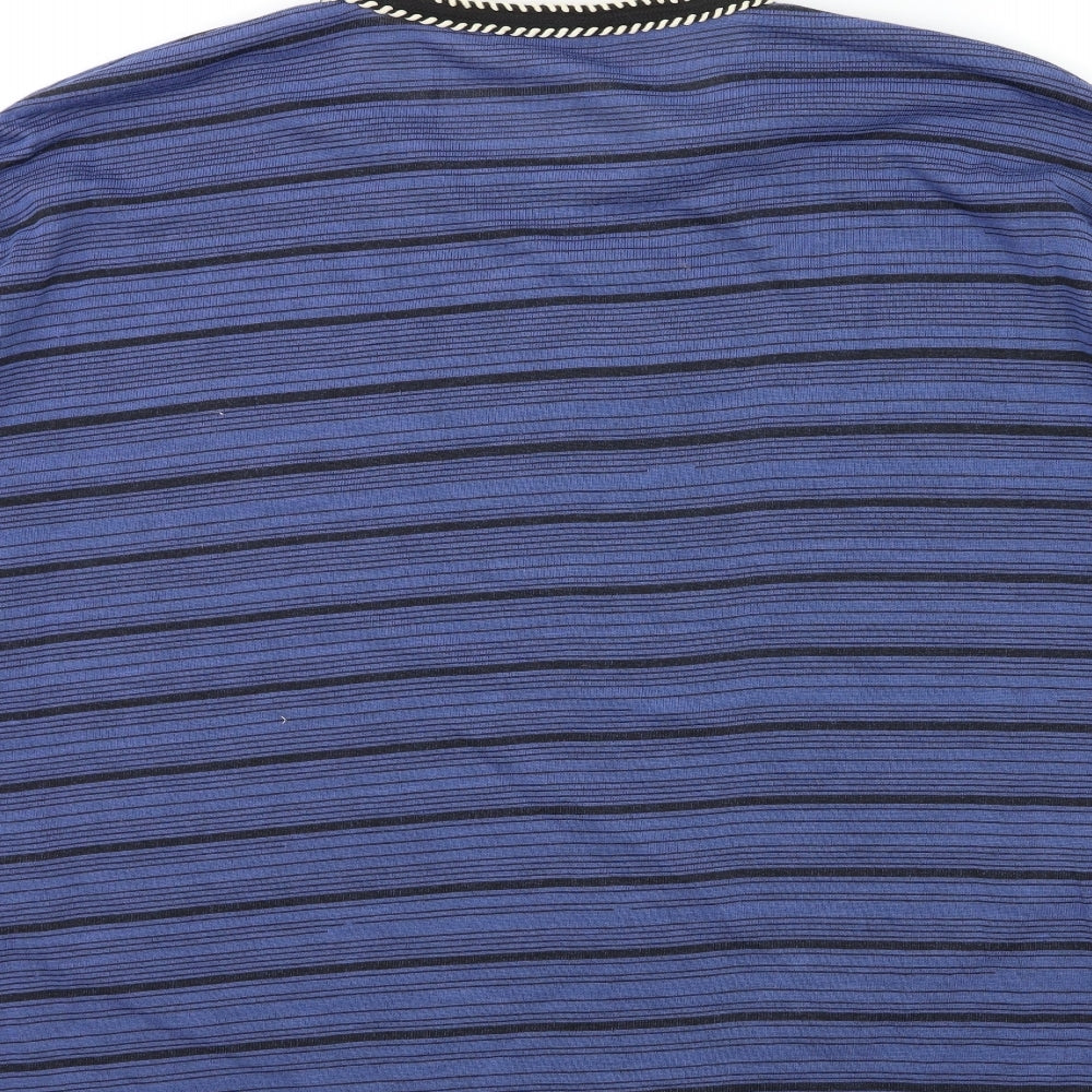 TU Womens Blue Striped Knit Pullover Jumper Size 18