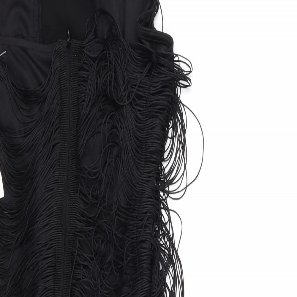 Preworn Womens Black Bodycon Size 8
