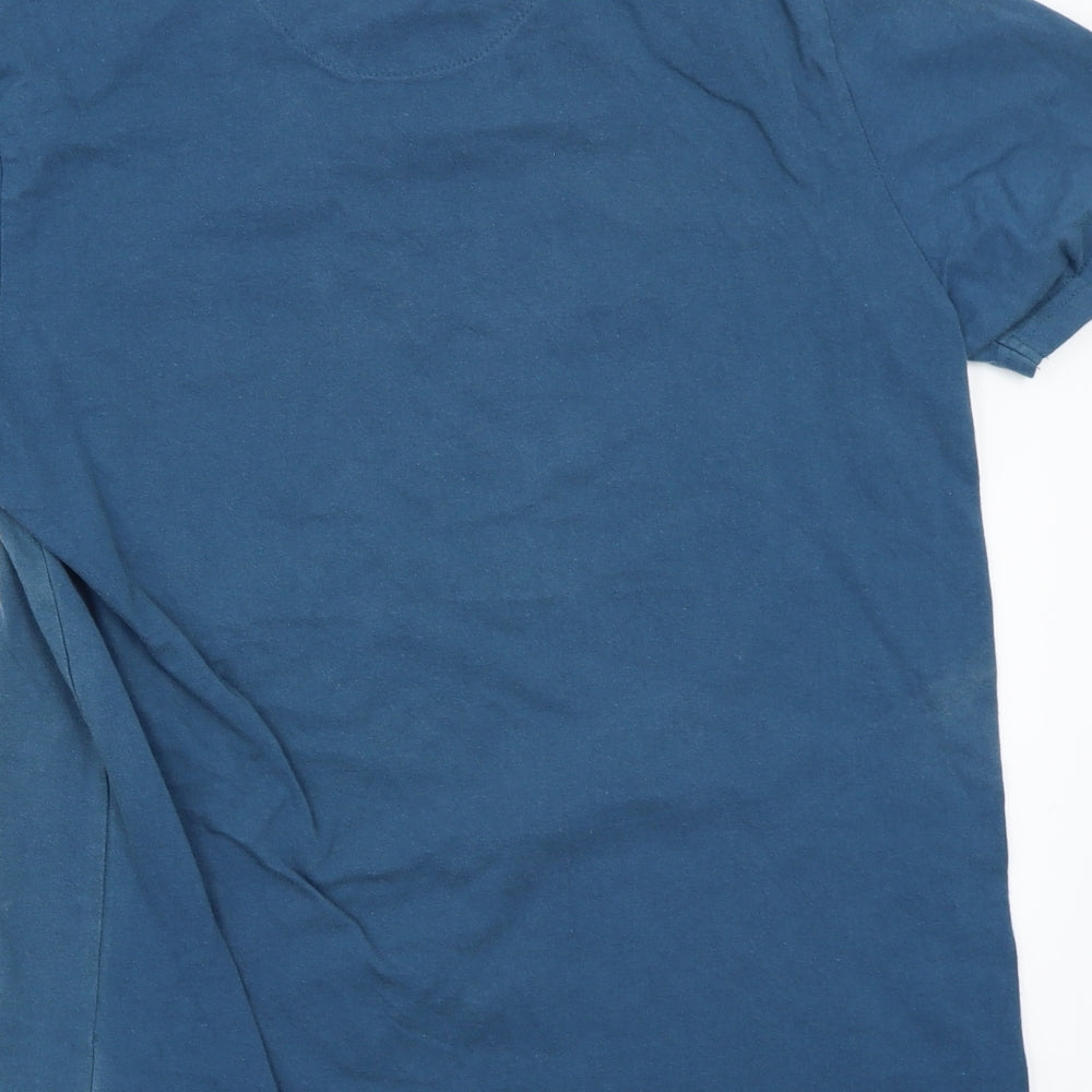 Piere cardin Boys Blue Rayon Basic T-Shirt Size M