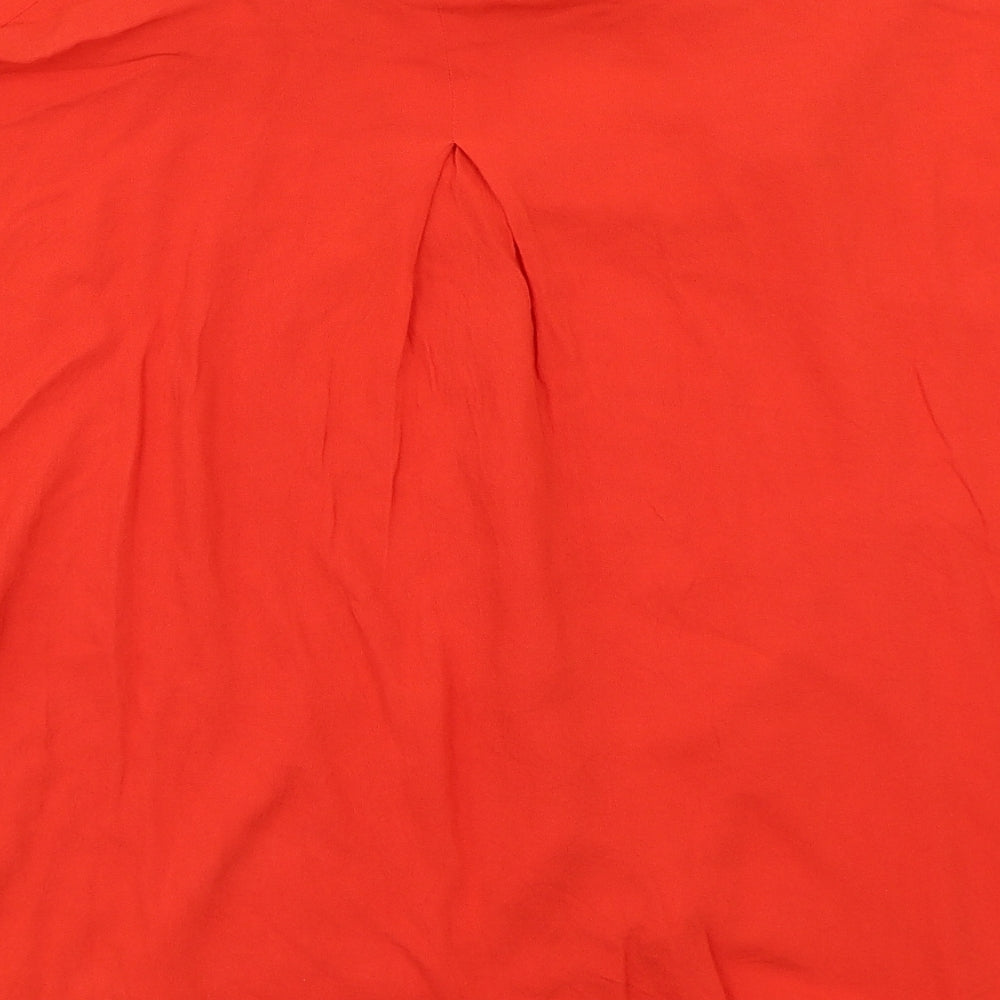 H&M Womens Red Basic Button-Up Size 12