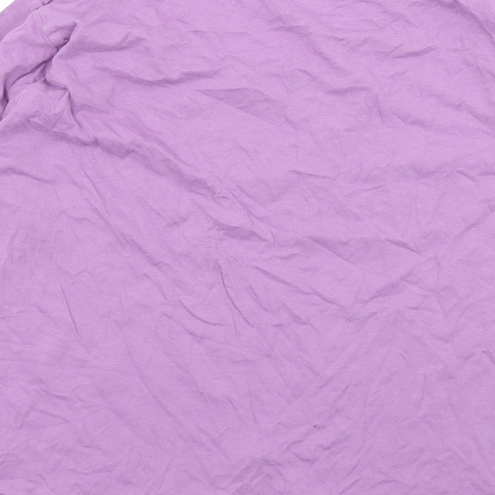 Marks and Spencer Womens Purple Jersey Top Pyjama Top Size 8