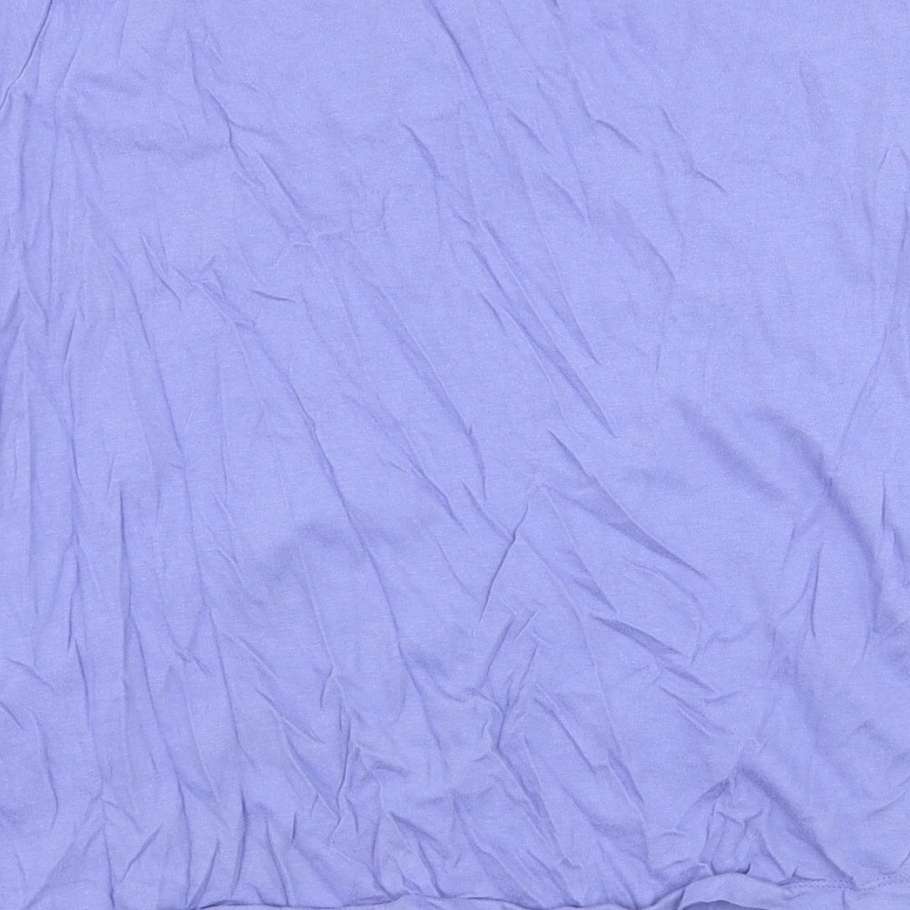 Pretty Secrets Womens Purple Solid Jersey Top Pyjama Top Size 12