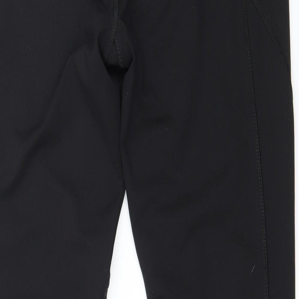 WORKOUT Womens Black Jersey Capri Leggings Size 10 L26 in
