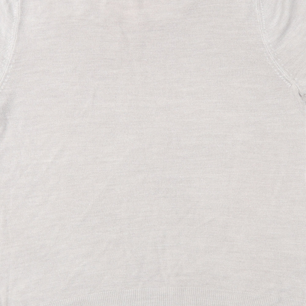 Marks and Spencer Womens Silver Pullover Jumper Size 16