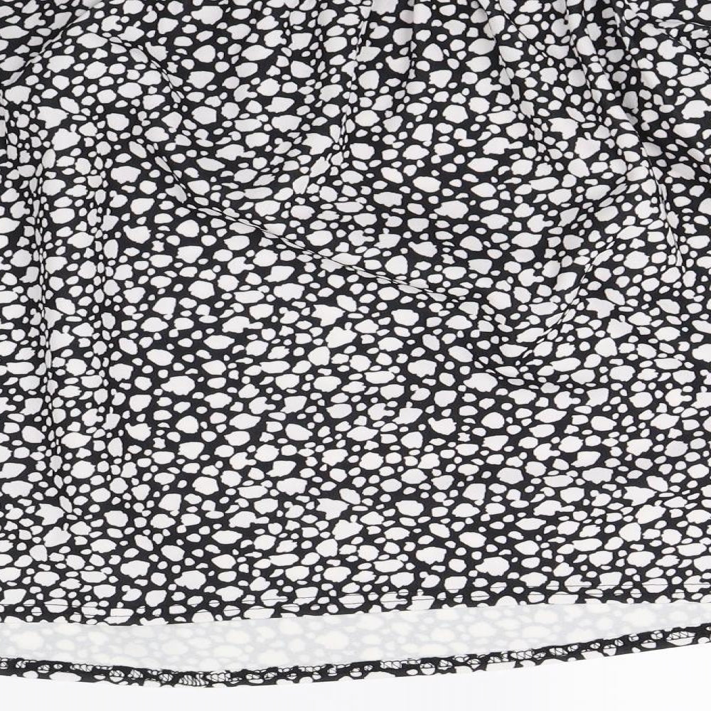 Simply Be Womens Black Animal Print Basic Blouse Size 12