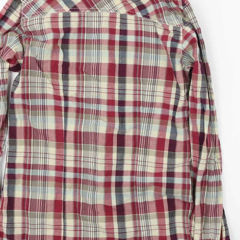 Dorothy Perkins Womens Red Check Basic Button-Up Size 10