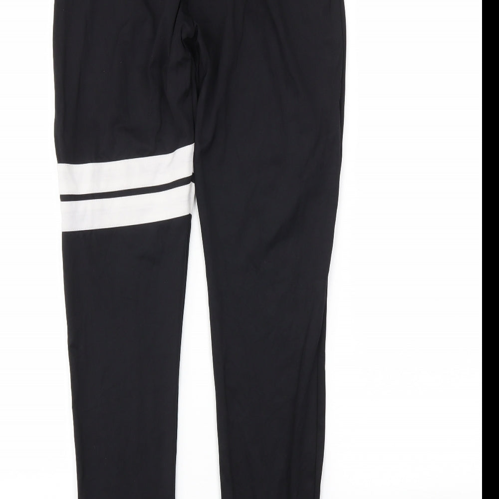Boohoo Womens Black Pedal Pusher Leggings Size 8 L26 in