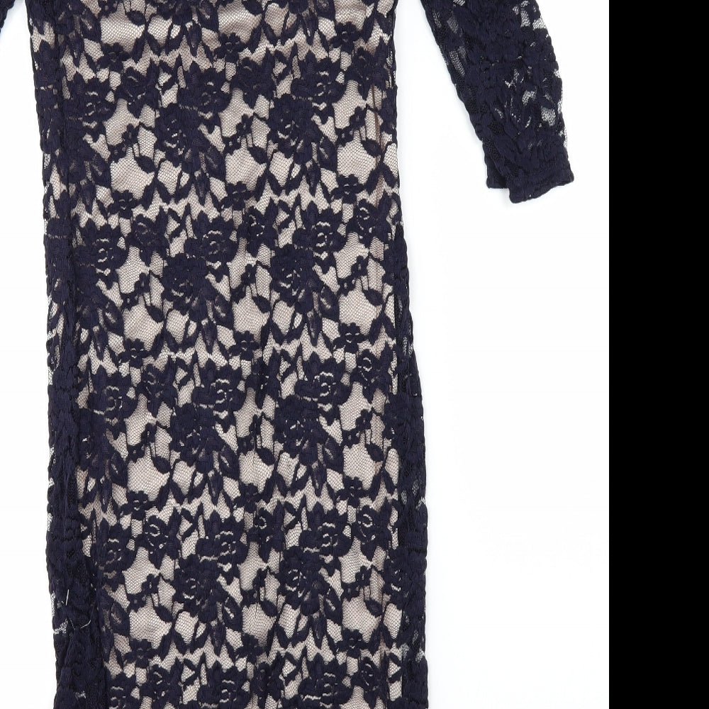 Atmosphere Womens Blue Floral Shift Size 8