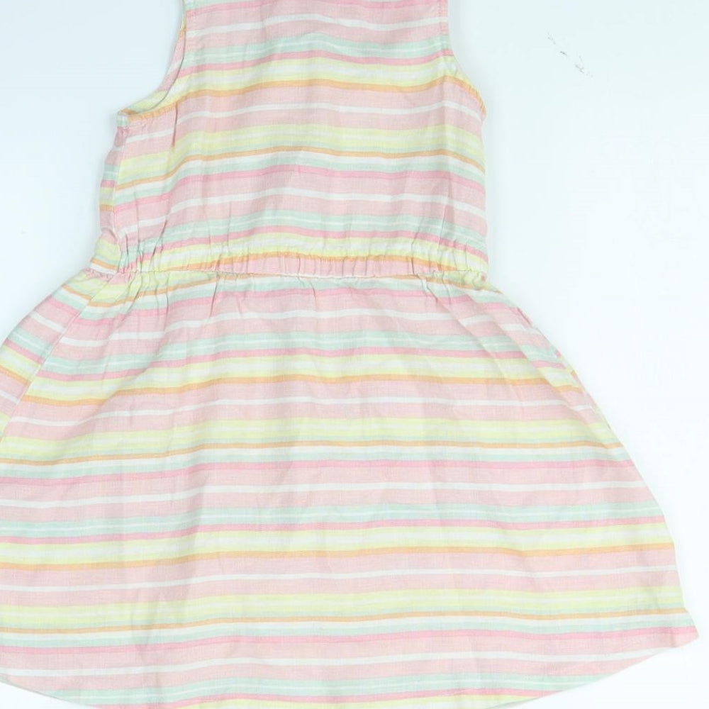 Nutmeg Girls Multicoloured Striped Fit & Flare Size 2 Years