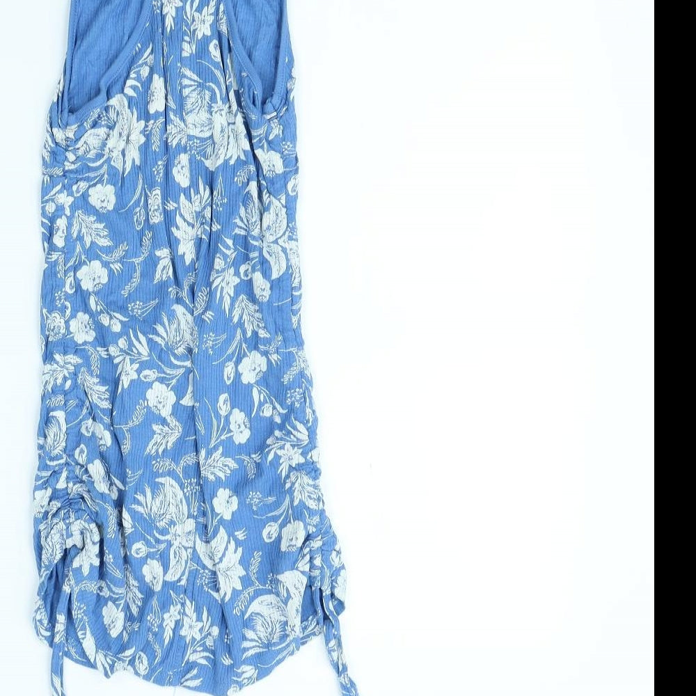 NEXT Womens Blue Floral Basic T-Shirt Size 8