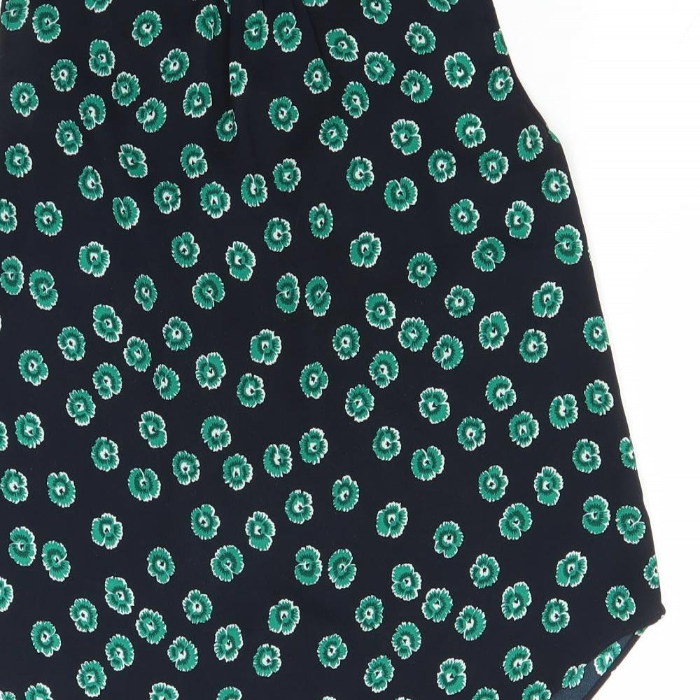 Whistler Womens Blue Floral Basic Button-Up Size 6