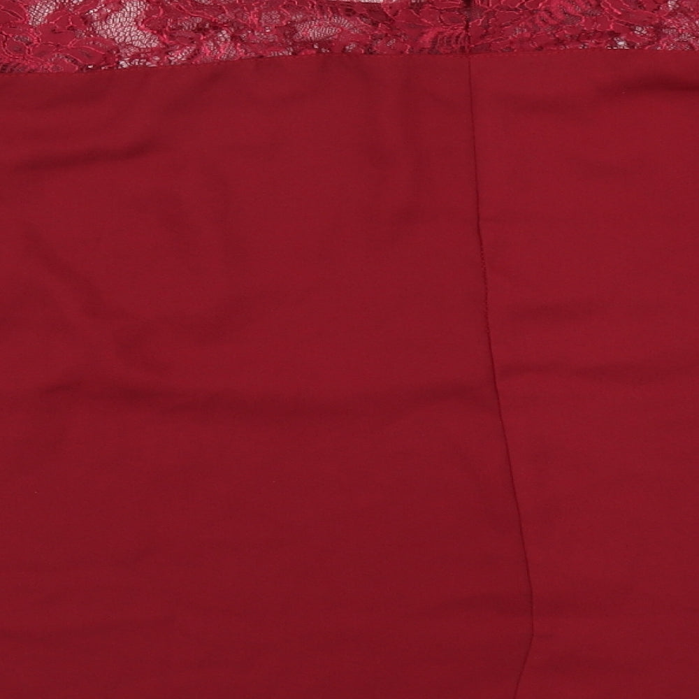 Select Womens Red Basic Blouse Size 14