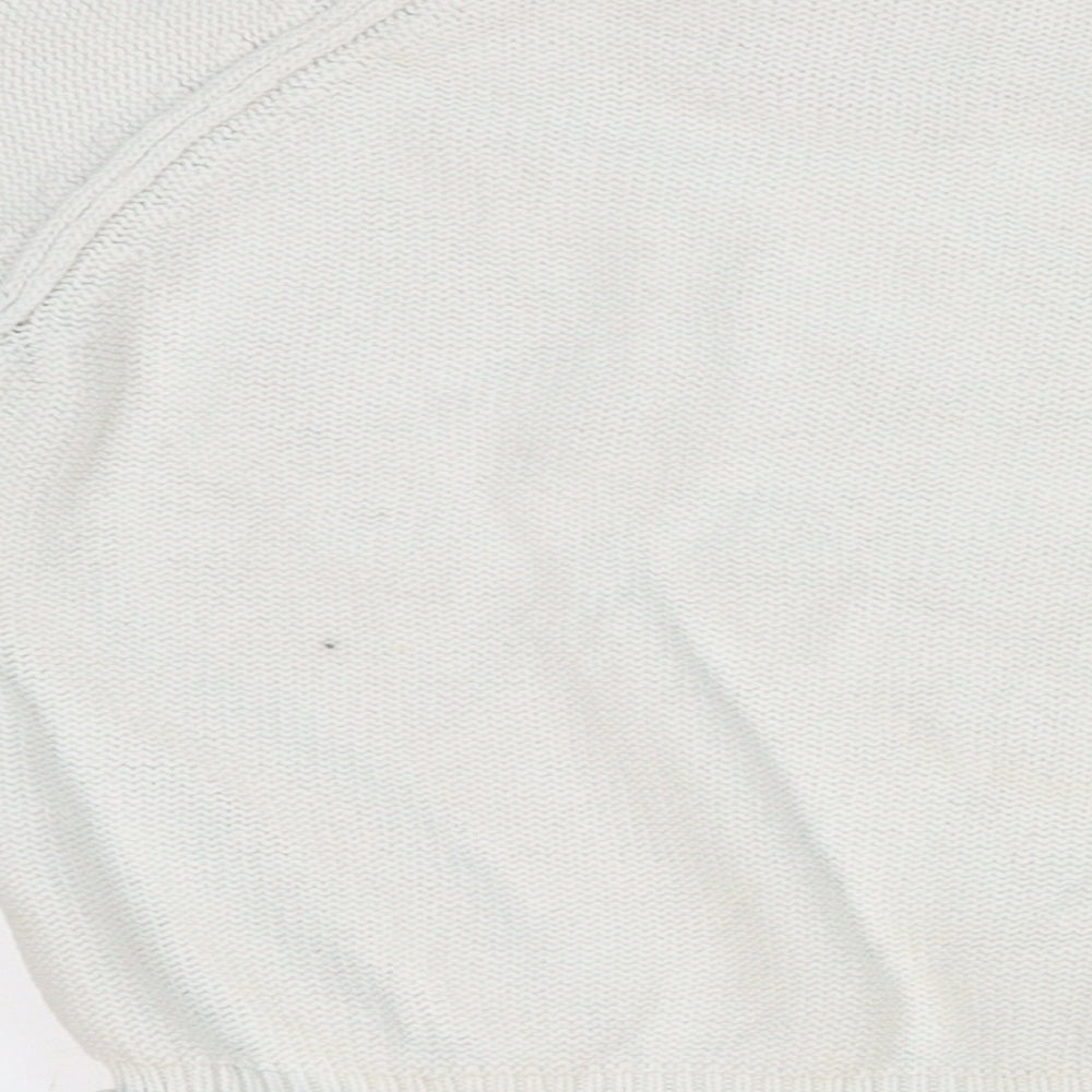 Shrinkig Violet Girls White Knit Pullover Jumper Size 4-5 Years