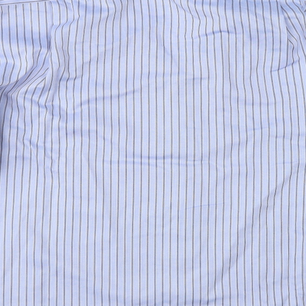 Marks and Spencer Mens Blue Striped Dress Shirt Size 40
