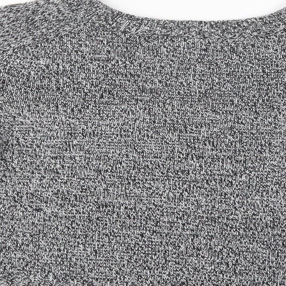 Divided Womens Grey Henley Jumper Size M