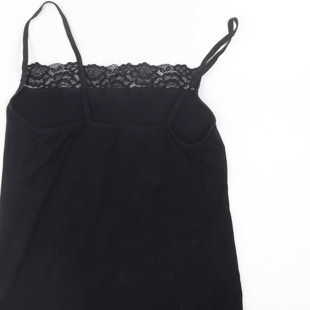 M&s Womens Black Basic Tank Size 10