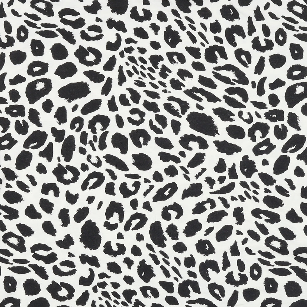 F&F Womens Multicoloured Animal Print Basic T-Shirt Size 10